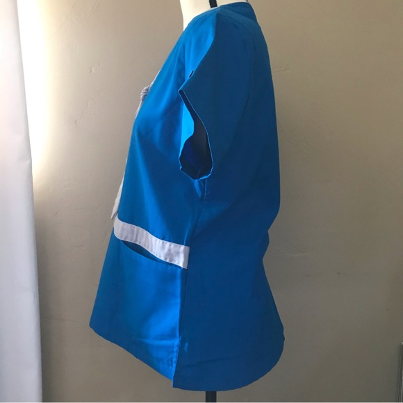 💙 VINTAGE REINA SCRUB sailor style top - Picture 10 of 14